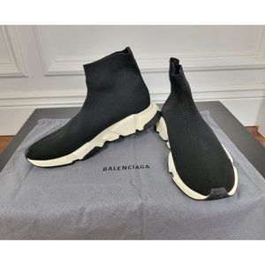 Balenciaga Black Knit Fabric Speed 2.0 Sneakers Size 44